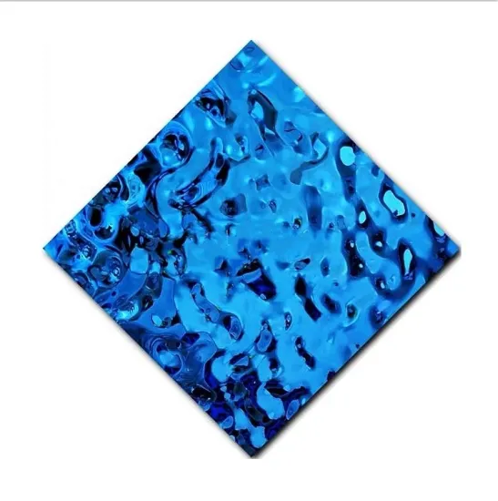 Decorative Colored Stainless Steel Plates with Water Ripple Effect