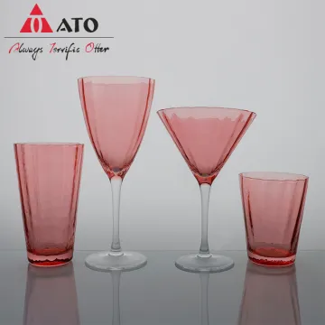 Pink Water Juice Wine Champagne Flute Colored Goblet