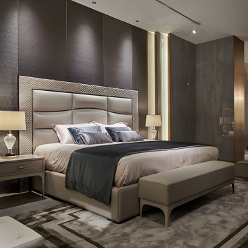 High-End Italian Luxury Bedroom Sets: Exclusive Designs for Double and King Size Beds with Big Headboards