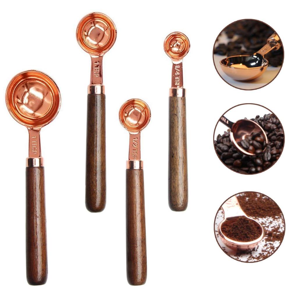 Rose Gold Plated Stainless Steel Measuring Spoons Set