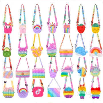 Custom Unicorn and Animal Print Girls' Mini Handbags, Fidget Toys, and Coin Purses for Kids and Children