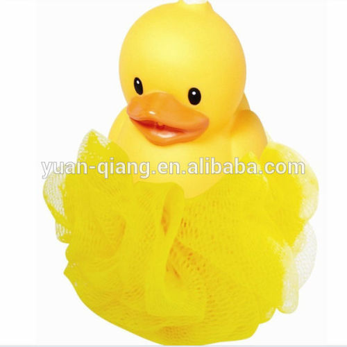 lovely little yellow duck baby doll loofah sponge bath