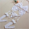 Sexy open Bra & crotch underwear set Erotic Sexy Lingerie Garter belt Babydoll suit Sexy Costumes Lenceria Sex Clothes for Women
