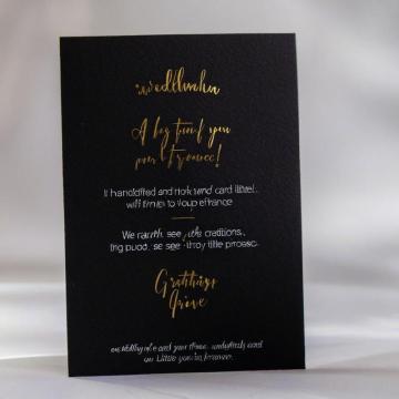 Custom High-End Texture Paper Gold Foil Thank You Cards for Business Gifts