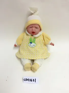 20" Yellow Dress Sleeping Baby Vinyl Doll