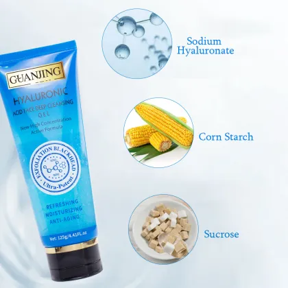Organic Hyaluronic Acid Exfoliating Moisturizing Cleansing Gel for Facial