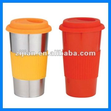 2012 newest stainless steel coffee mug with silicone lid