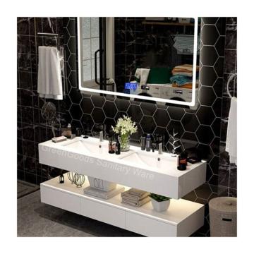 Modern Waterproof Bathroom Vanities with LED Mirrors