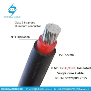 600v Single Core Al/XLPE Insulated/PVC Sheathed Power Cable