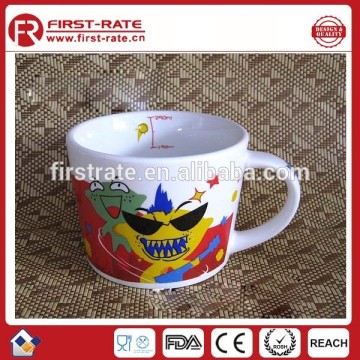 BPA FREE customized logo ceramic tea cup