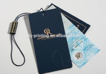 China Printing clothing folded hang tag