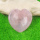 Rose Quartz Handmade Craved 40MM Love Heart Thumb Worry Stone for Anxiety Stress Relief Meditation