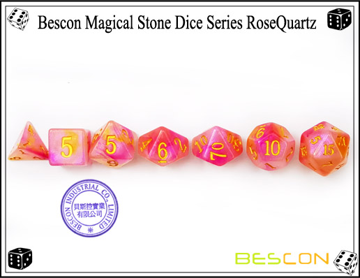 RoseQuartz Dice-5