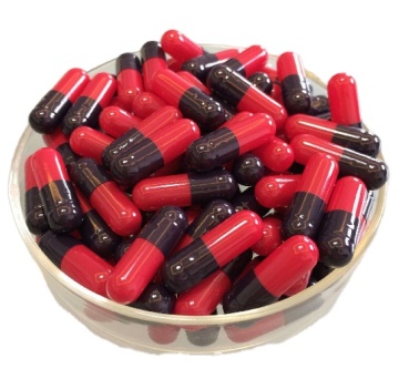 Size 0 Red and Black Hard Gelatin Empty Capsules