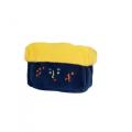 Yellow lid blue plush storage box Storage bag