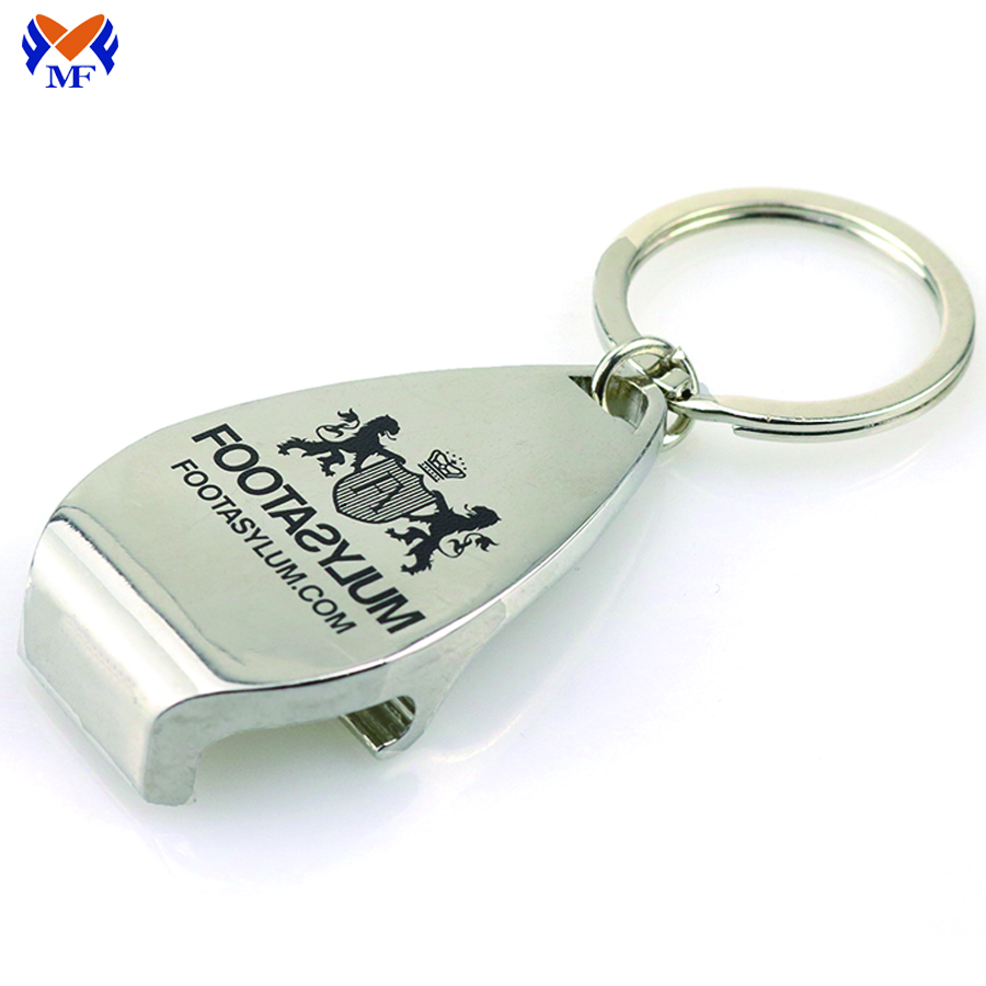 Metal beer bottle opener keychain custom logo