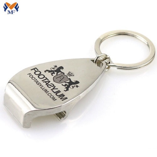 Metal beer bottle opener keychain custom logo