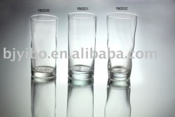 Transparent machine blown drinking glass