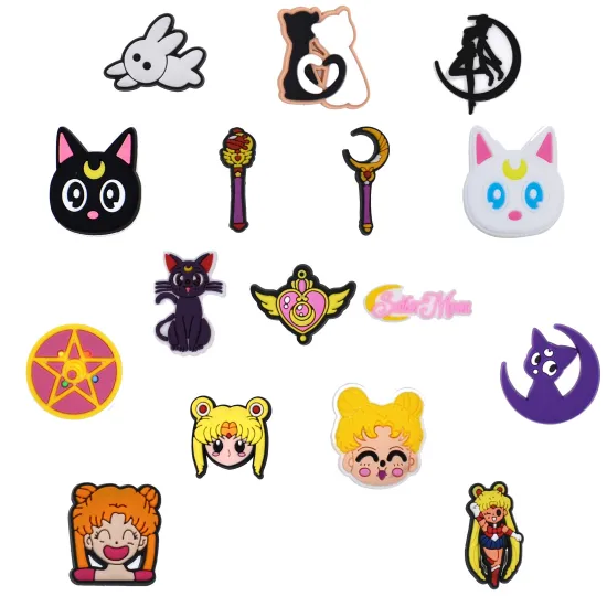 Rainbow Cartoon Crocodile Leather Shoes Charm Bulk Wholesale PVC Shoe Charms