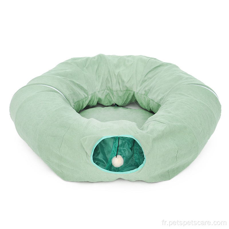 Pass pliable roulant du sac de couchage confortable tunnel de chat