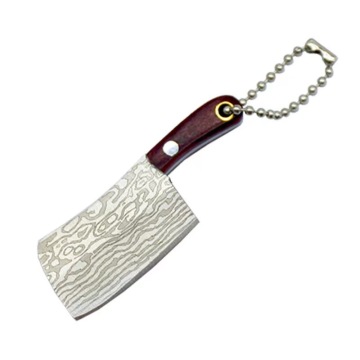 Tactical Mini Pocket Knife - 440C Blade Steel with Wood Handle for Camping and Survival