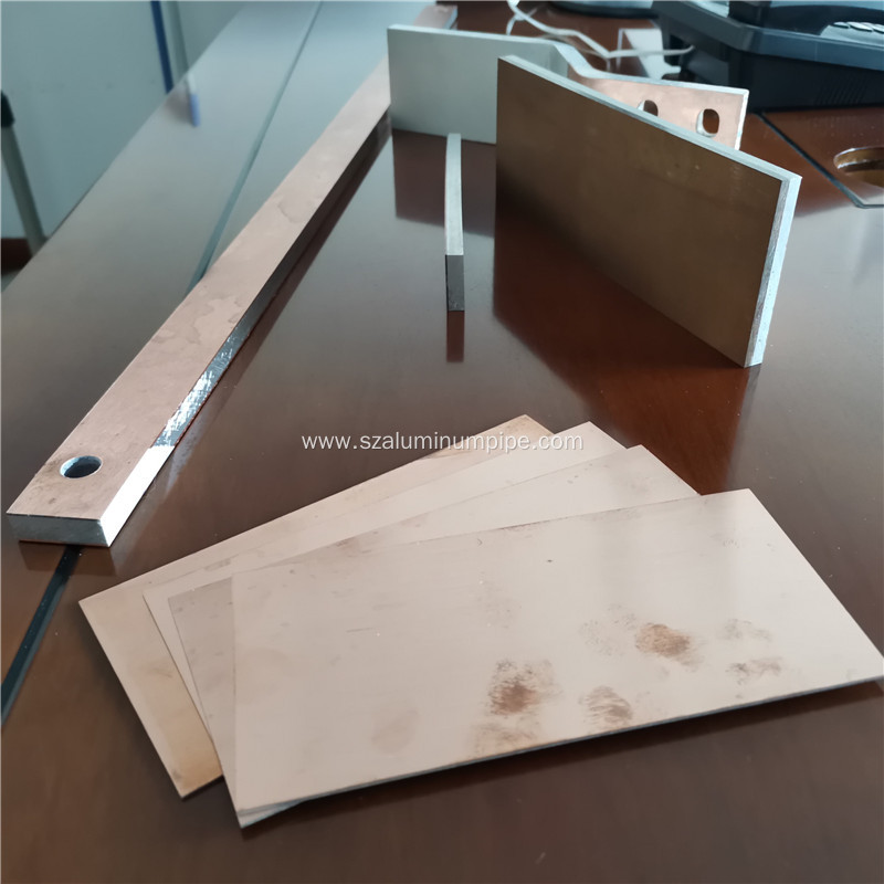 Copper clad aluminum sheet for EV battery connect