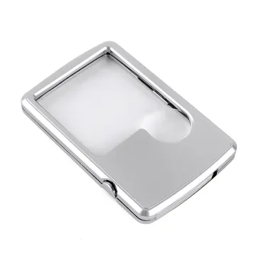 3X Reading Pocket Mini Magnifying Glass with LED Light