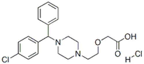 Acetic acid,2-[2-[4-[(4-chlorophenyl)phenylmethyl]-1-piperazinyl]ethoxy]-, hydrochloride(1:2) CAS 83881-52-1