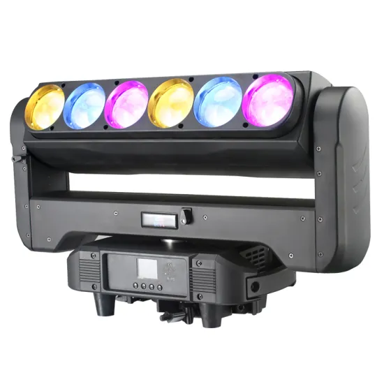 6pcs 60W RGBW LED Beam Zoom Bar Moving Head Wash Stage Lights with Pixel Control
