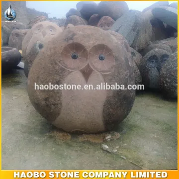 Decoration Garden Basalt Stone Owl Sculpture