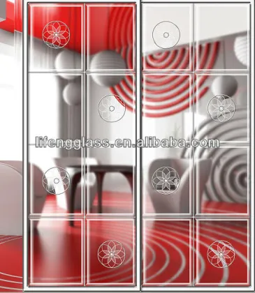 Acid etched frosted home design house designs cabinet decorative glass