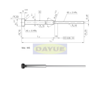 Pin expulsor de canal tipo DIN 1530-ISO 8694