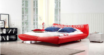 K1109 Modern bedroom furniture leather bed