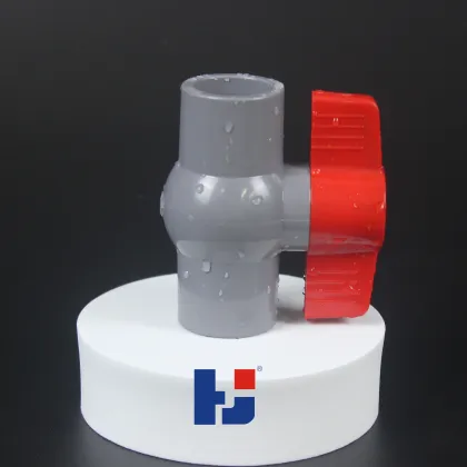 HJ Brand Compact Ball Valve: ASTM SCH40, 1/2\" PVC Ball Valve