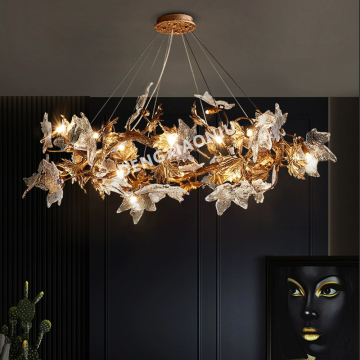 Custom Hotel Mall Classic Drop Lights: LED Luxury K9 Crystal Empire Gold Nordic Chandelier