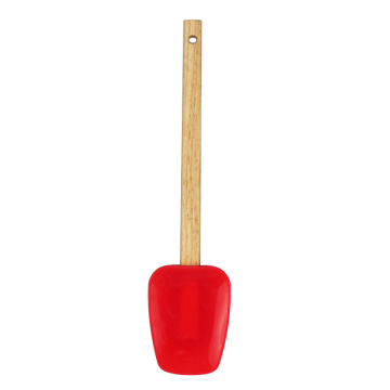 Spatule en silicone avec poignée en bois sans BPA