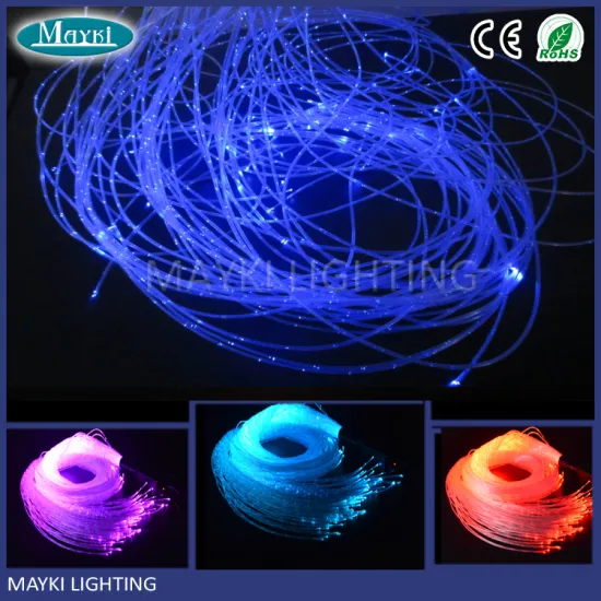 16W RGB light source 3*0.75mm side spot light optic fiber for multi color sensory room