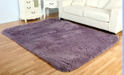 100% polyester bath mat with silky fur