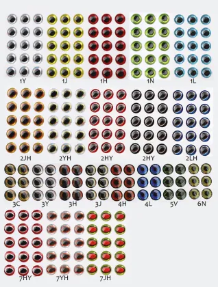 3D Fishing Eyes Stickers - Bionic Lure Accessory (3mm-6mm)