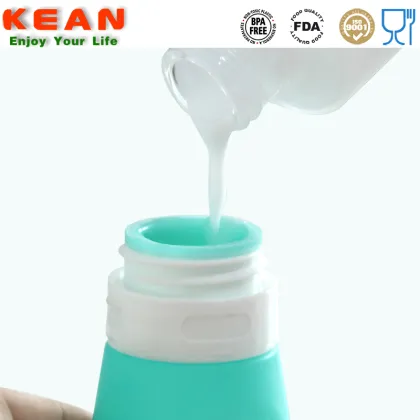 Kean silicone Mini Cheap Plastic Silicone Salad Dressing Hot Chili Sauce Bottles