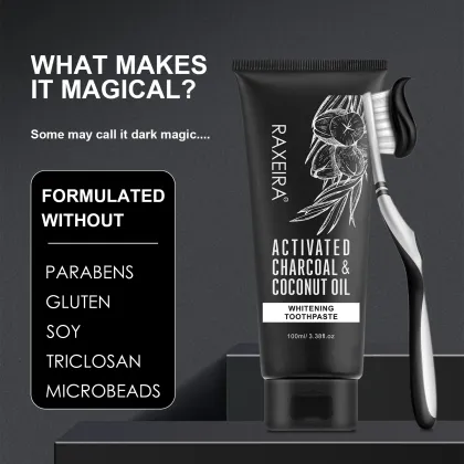 Private Label Charcoal Teeth Whitening Bamboo Toothpaste