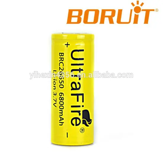 26650 6800mAh 3.7V Li-ion battery for flashlight
