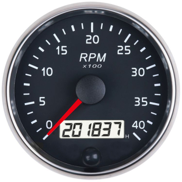 Diesel Engine Tachometer for 12V/24V - 85mm, 4000 RPM