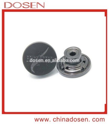 Wholesale custom plating black jeans button,Made of zinc alloy ,jeans button garment buyer in USA.