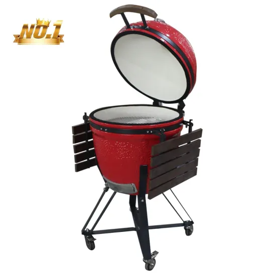SEB / STEEL EGG BBQ Ceramic Charcoal Japonais Keramisk Keraamiline Red Barbecue Meat 21inch Kamado BBQ Smoker Balcony BBQ Grill