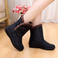 Flat bottomed anti slip and waterproof snow boots