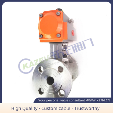 Pneumatic two-piece flange ball valve