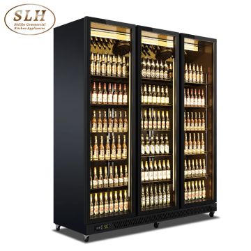 Commercial Upright Beer Chiller Refrigerator with LED Lighting
