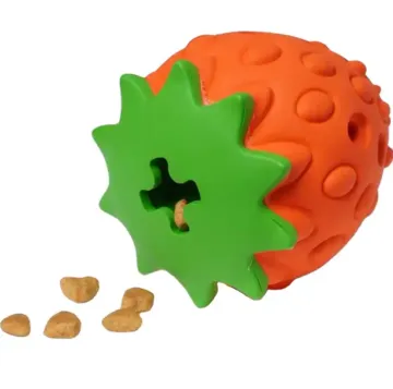 Natural Rubber Strawberry Dog Chew Toy