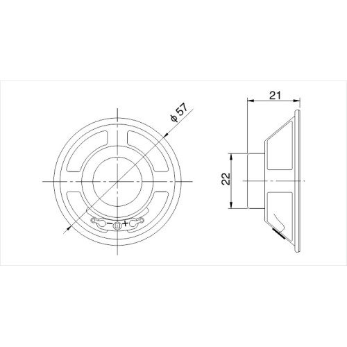 Professional 57mm 4ohm 3w AI robot speaker